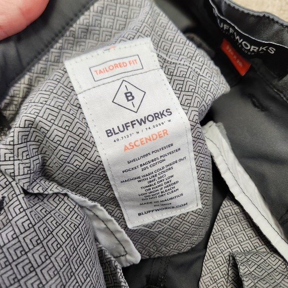 Bluffworks Ascender Pants Men 32x30 Gray Tailored Slim Fit Performance Chino - Picture 4 of 12